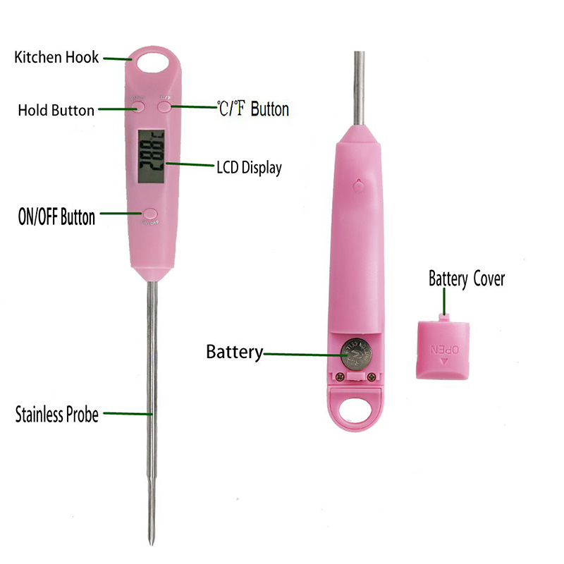 Keuken Kleurrijke kookthermometer met CE FC ROHS-goedkeuring