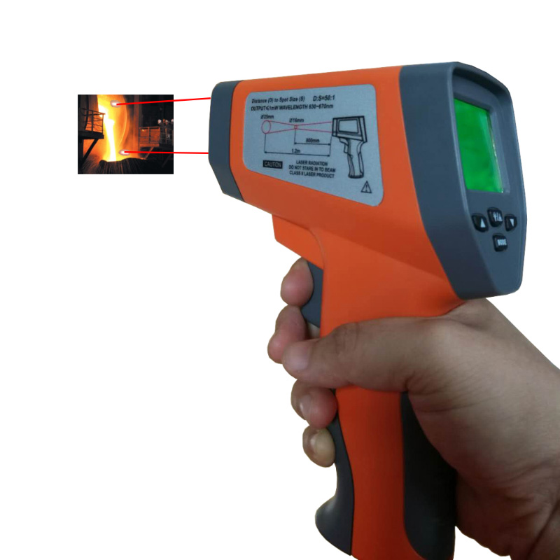 Industriële hoge nauwkeurigheid Hot Selling -50 tot 750 Celsius laser-infraroodthermometer