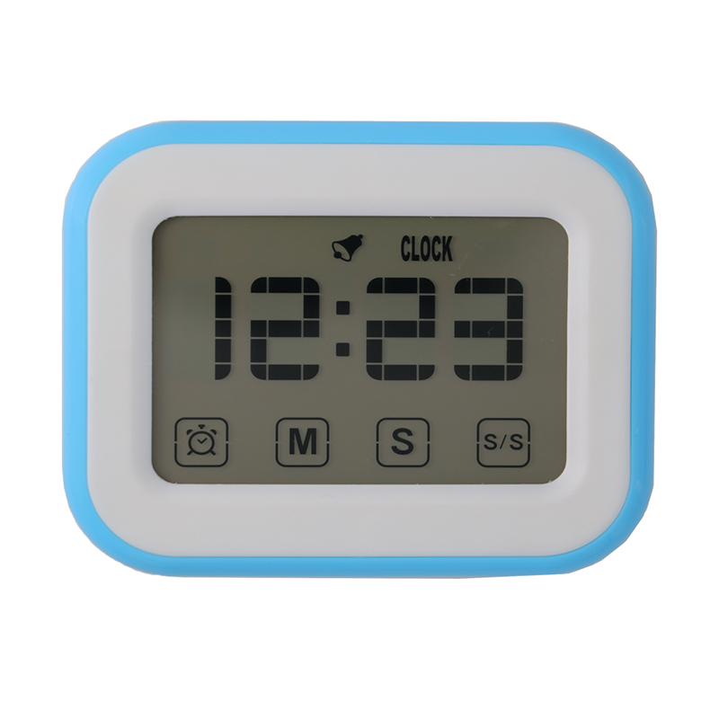 Touchscreen 24 Uur Meter Gauge Alarm Tweede Clock Timer met Magneet Muur Opknoping Draagbare Timer